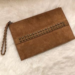 NWOT Large Brown Clutch